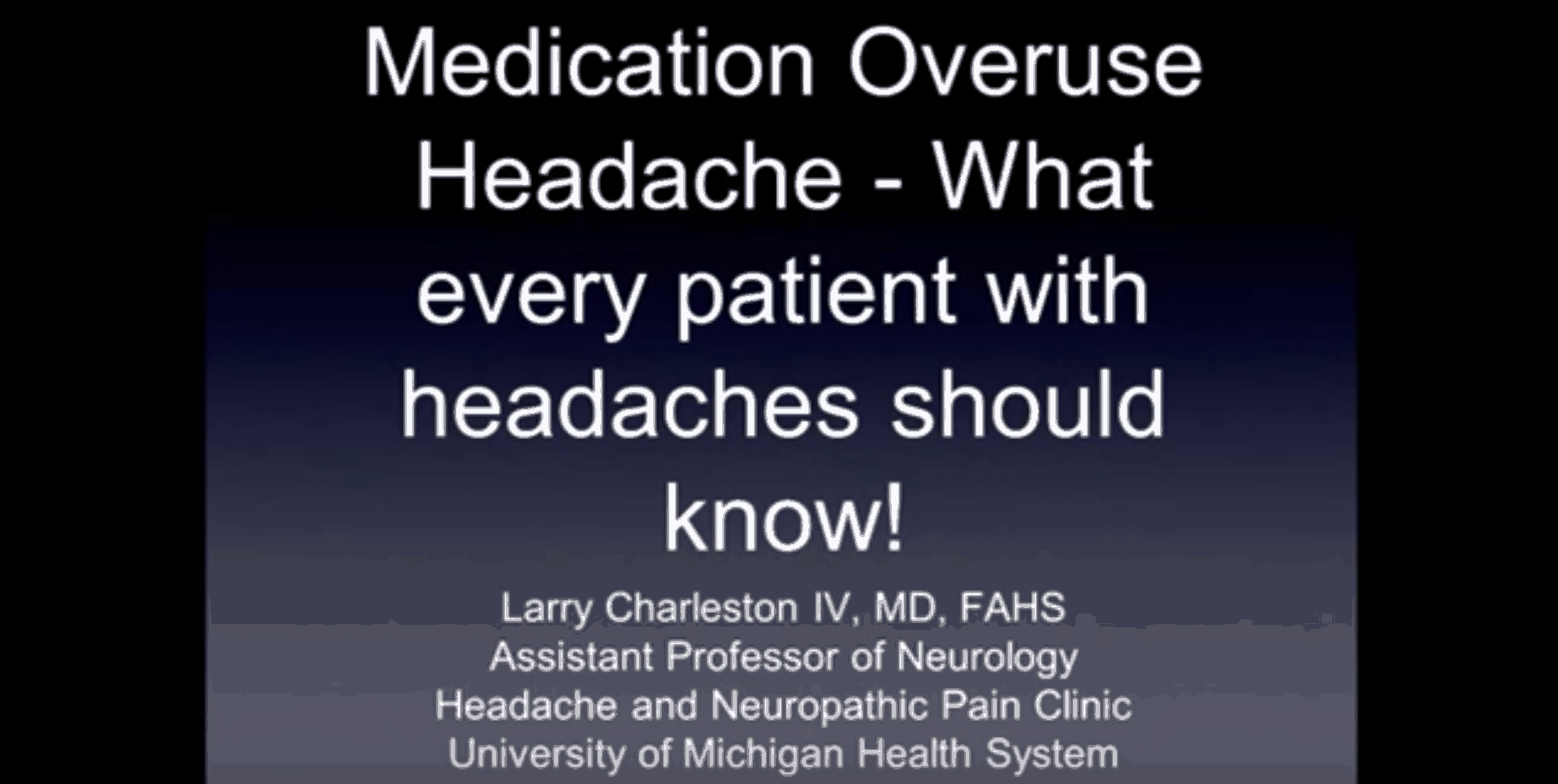 Medication Overuse Headache What every patient with headaches should