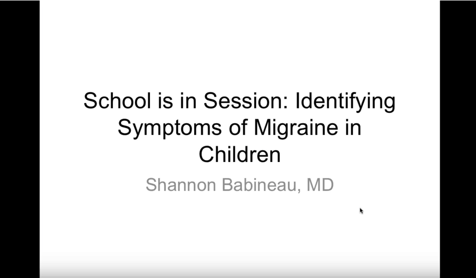 School is in Session Identifying Symptoms of Migraine in Children