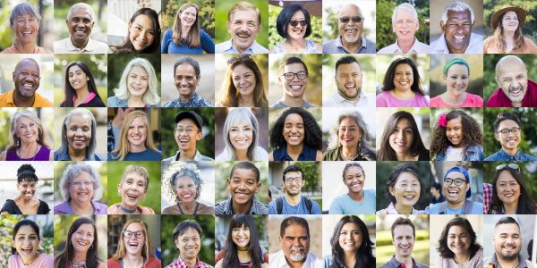 diversity collage of people smiling