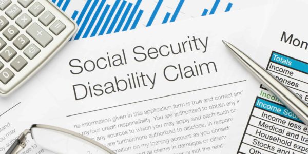 social security disability claim stock photo