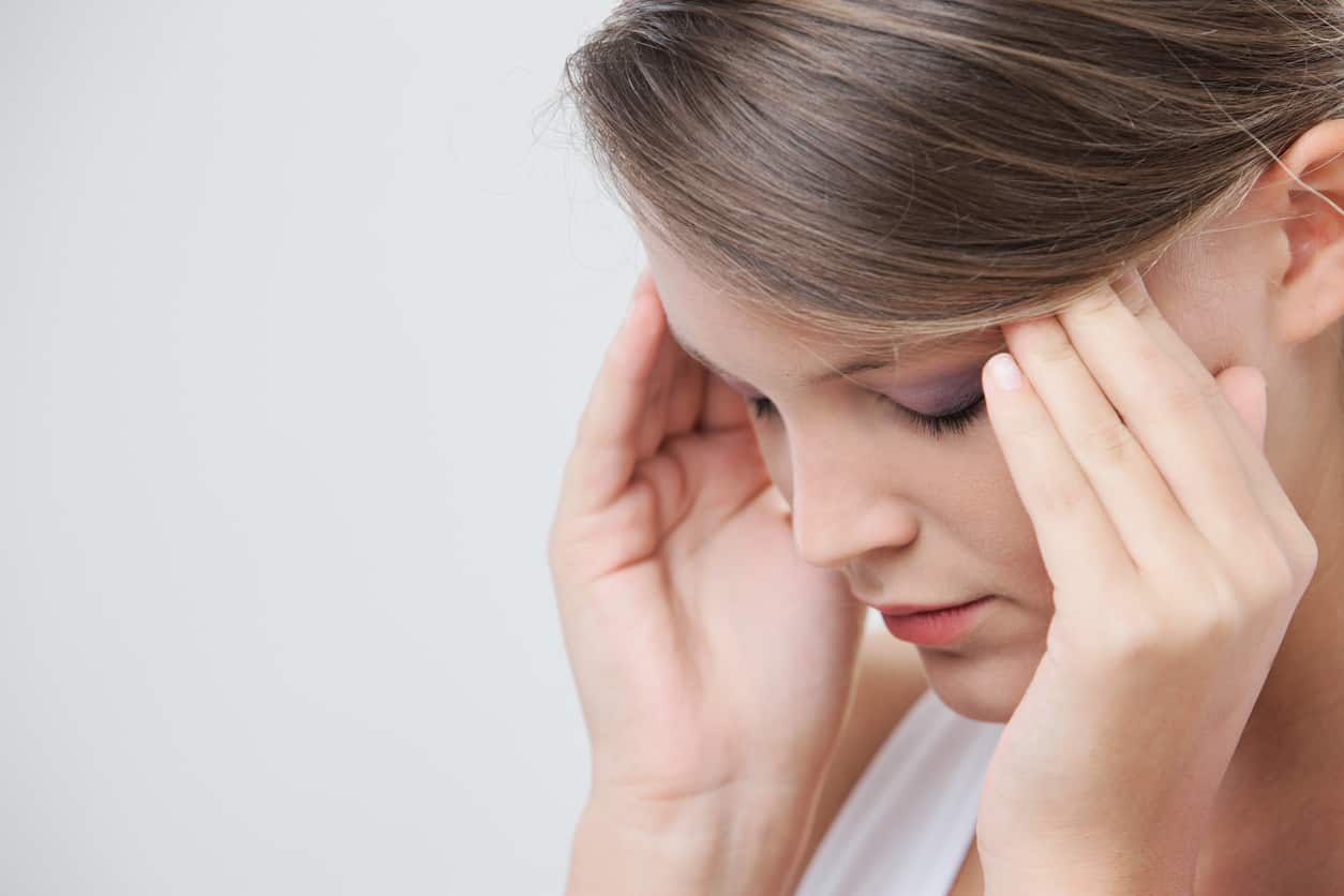 woman having headache