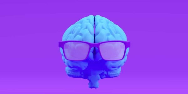 purple-sunglasses-brain stock