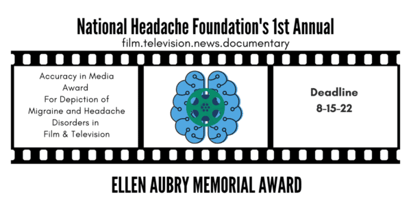 NHF Announces New Accuracy in Media Award For Depiction of Migraine and Headache Disorders in Film and TV graphic