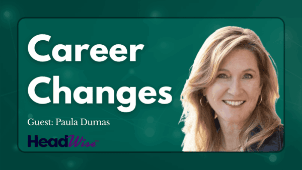 A smiling woman appears next to the text: 