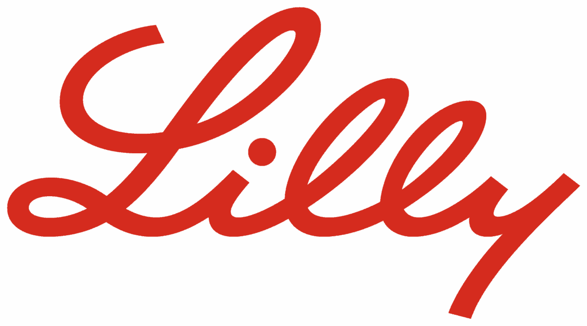 Red cursive "Lilly" logo on a transparent background.